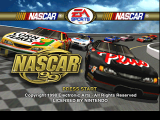 NASCAR 99 title screen for Nintendo 64